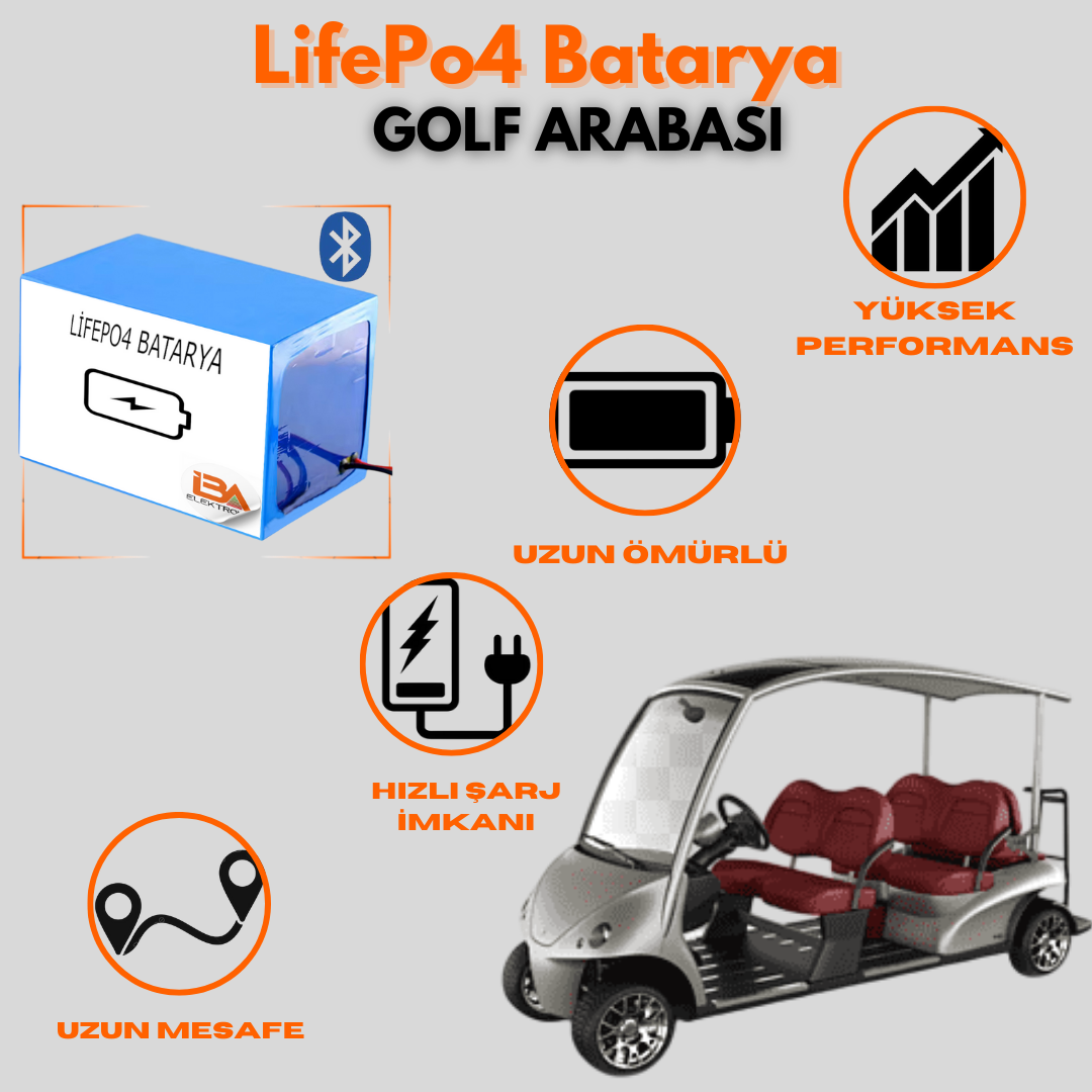 Golf Aracı 72V 210AH Lifepo4 Batarya