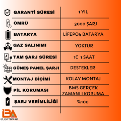 72 Volt 84 AH Lifepo4 Batarya
