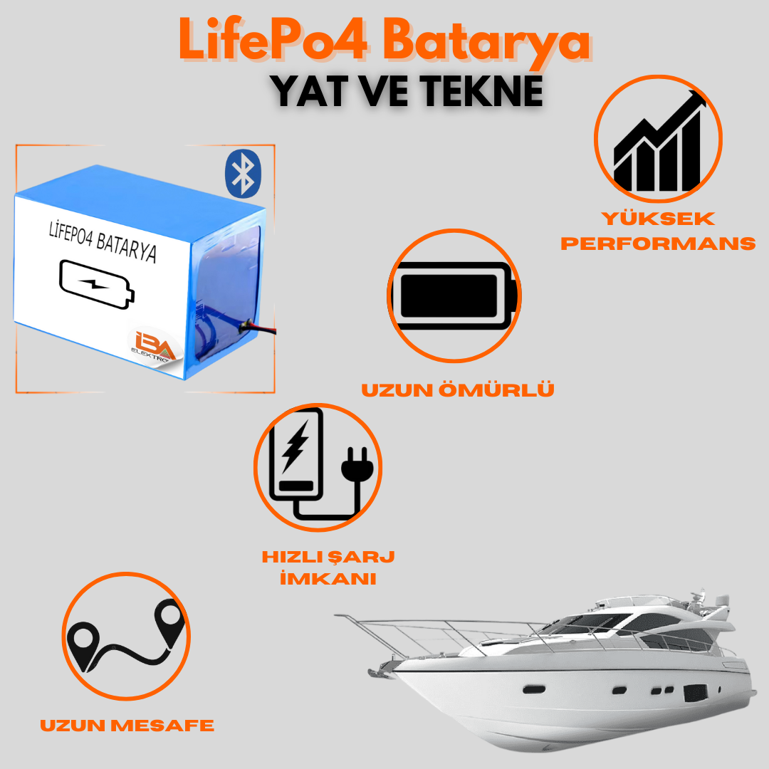 Yat Ve Tekne 12V 490AH Lifepo4 Batarya
